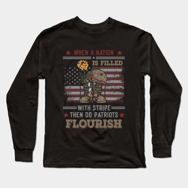 Patriot Gift Shirt - 4th of July Patriotic T-Shirt - Gift for Patriot  - USA Flag Patriotism Long Sleeve T-Shirt by RRADesign